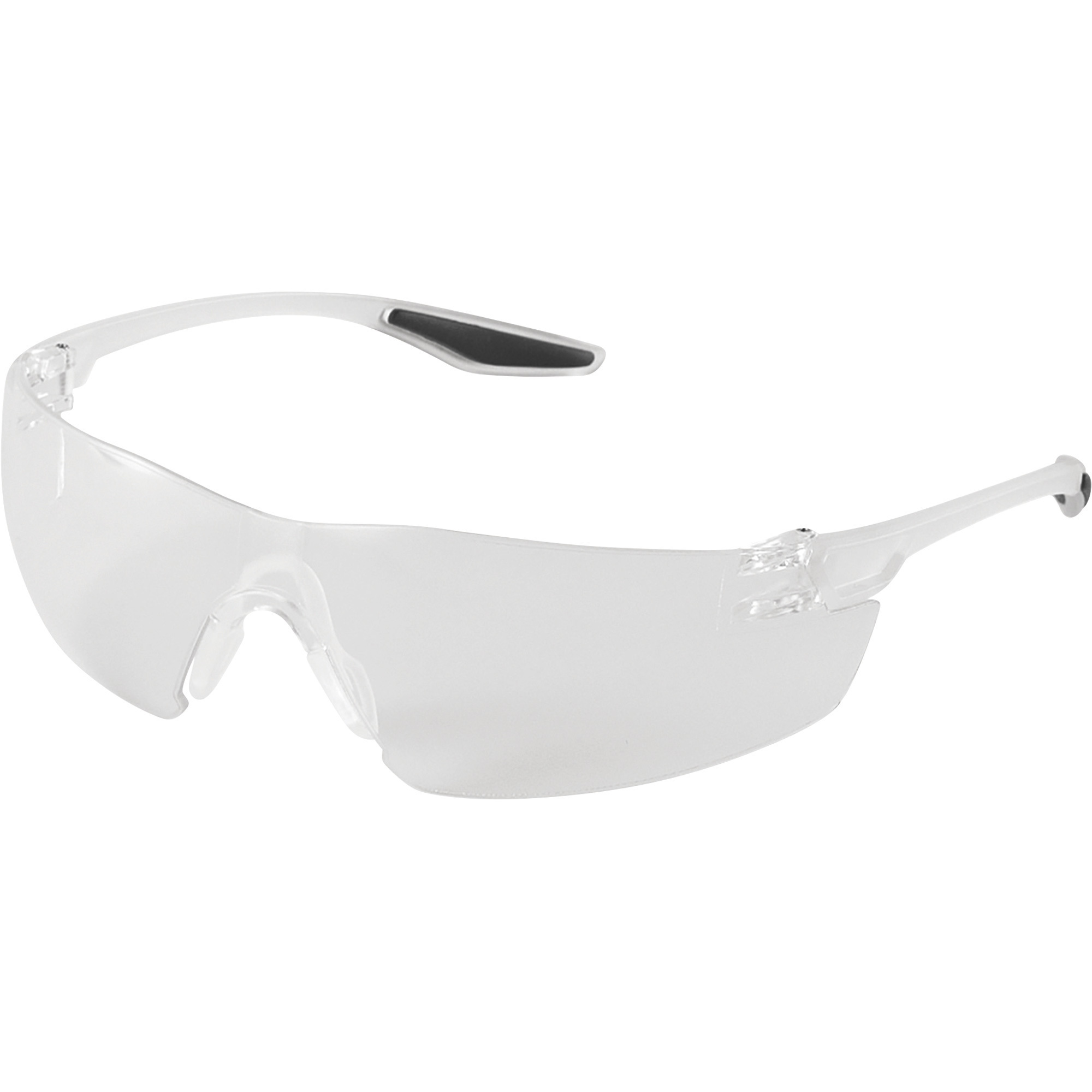 Bullhead Safety Discus Safety Glasses, 10 Base Curve Wrap Around Clear
